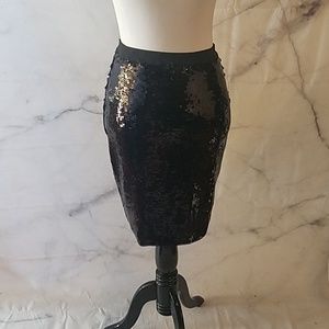Charlotte Russe black sequin skirt